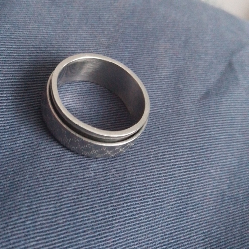 Ring Gucci Spinning Steel Designer Ring Size Men's 7
